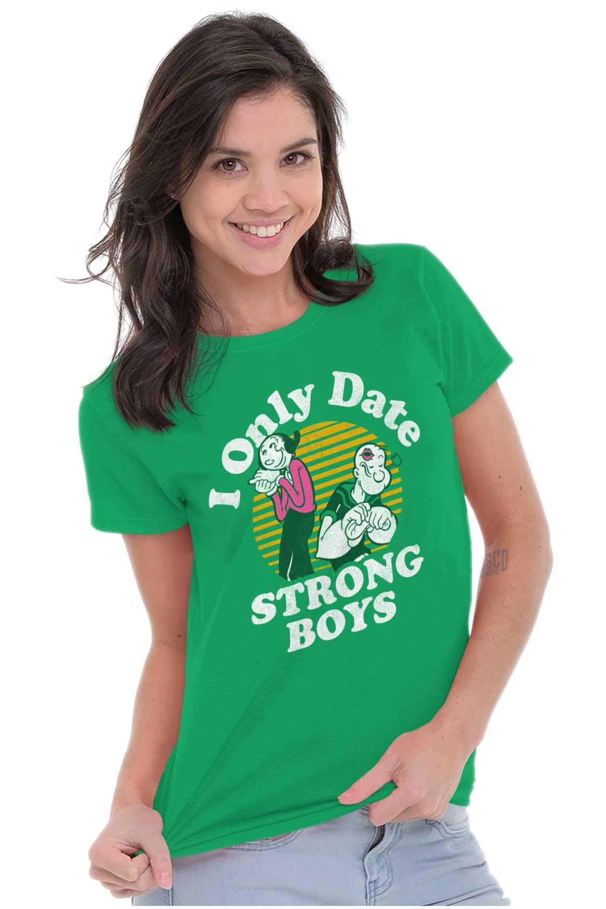 Only Date Strong Boys Ladies T Shirt-Direct To Garment Print-Brisco Apparel