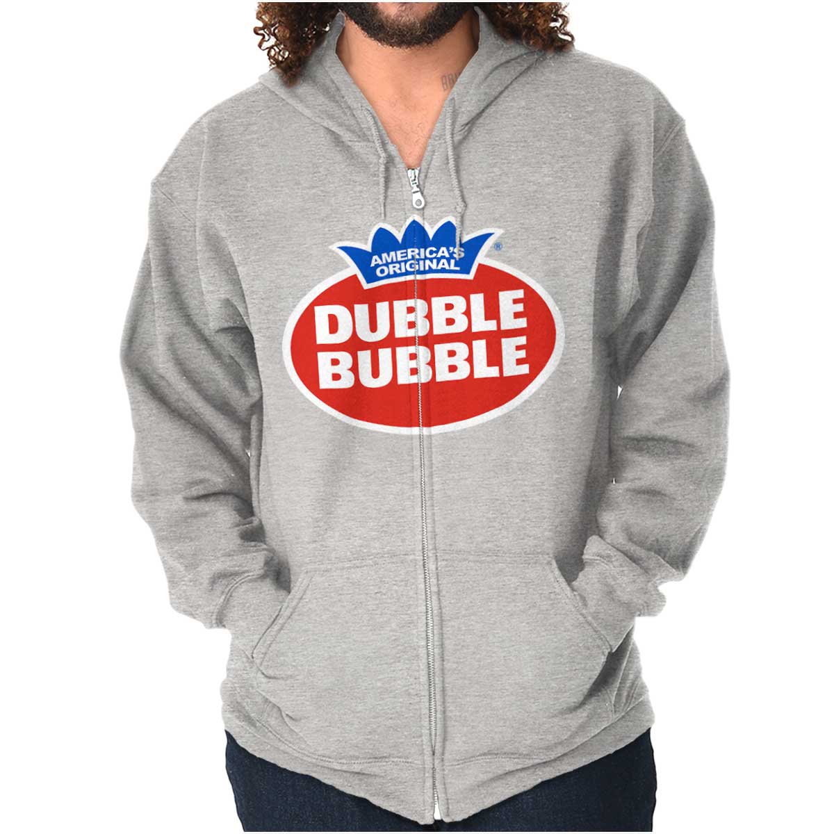Classic Dubble Bubble Zip Hoodie-Direct To Garment Print-Brisco Apparel