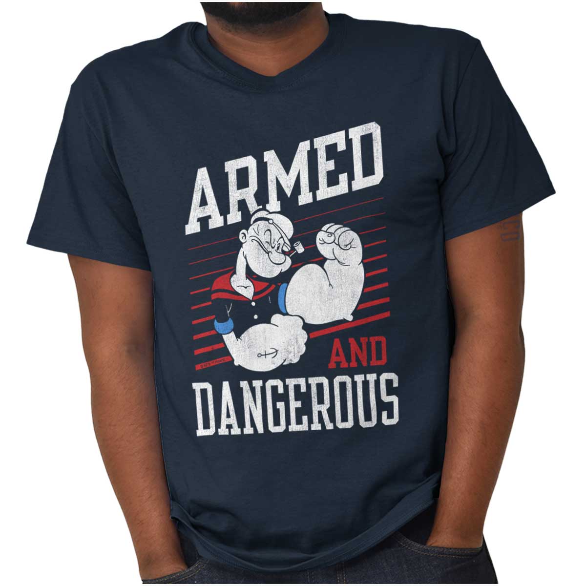 Armed And Dangerous T Shirt | Popeye | Officially Licensed