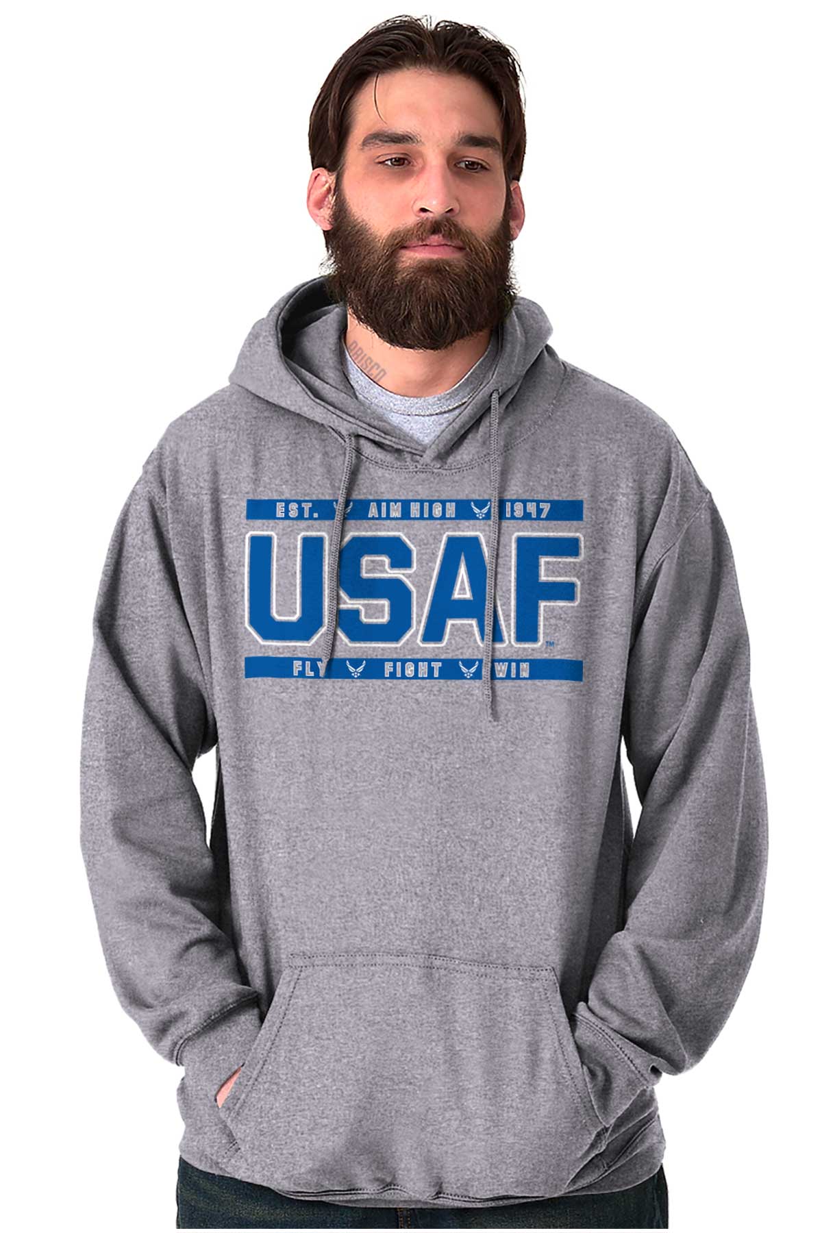 US Air Force Logo Hoodie-Direct To Garment Print-Brisco Apparel