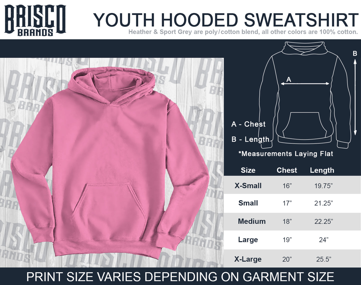 Dubble Logo Youth Hoodie-Direct To Garment Print-Brisco Apparel
