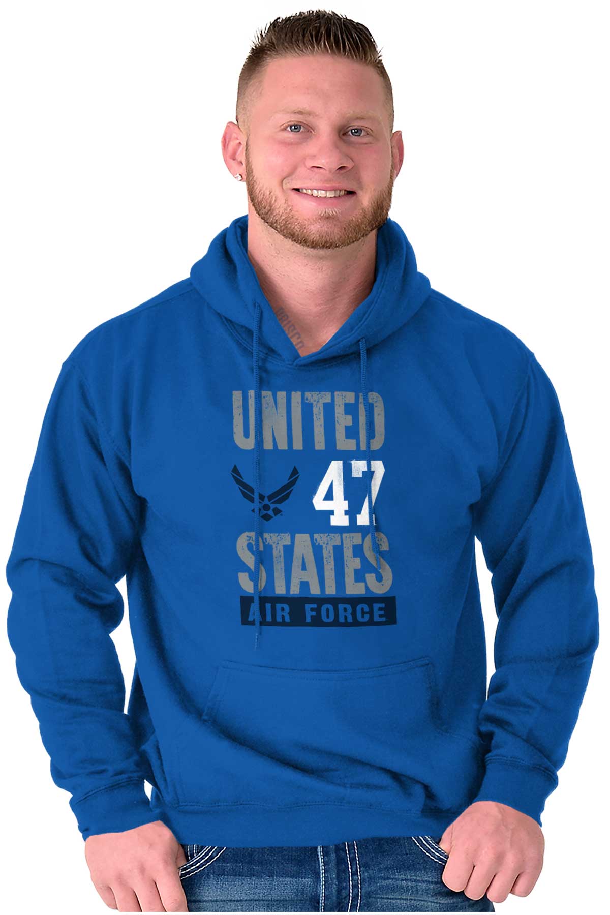 USAF '47 Hoodie-Direct To Garment Print-Brisco Apparel
