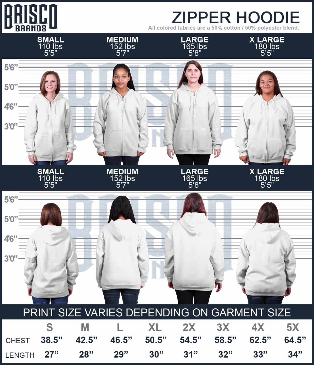 Vintage Betty Zip Hoodie-Direct To Garment Print-Brisco Apparel