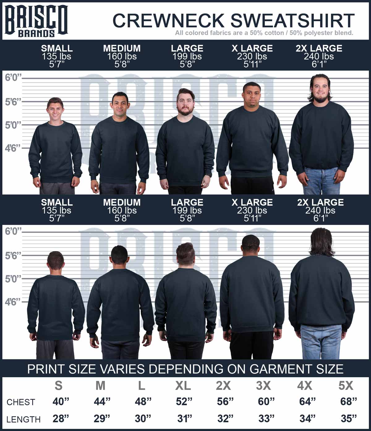 Nothing But Muscle Crewneck Sweatshirt-Direct To Garment Print-Brisco Apparel