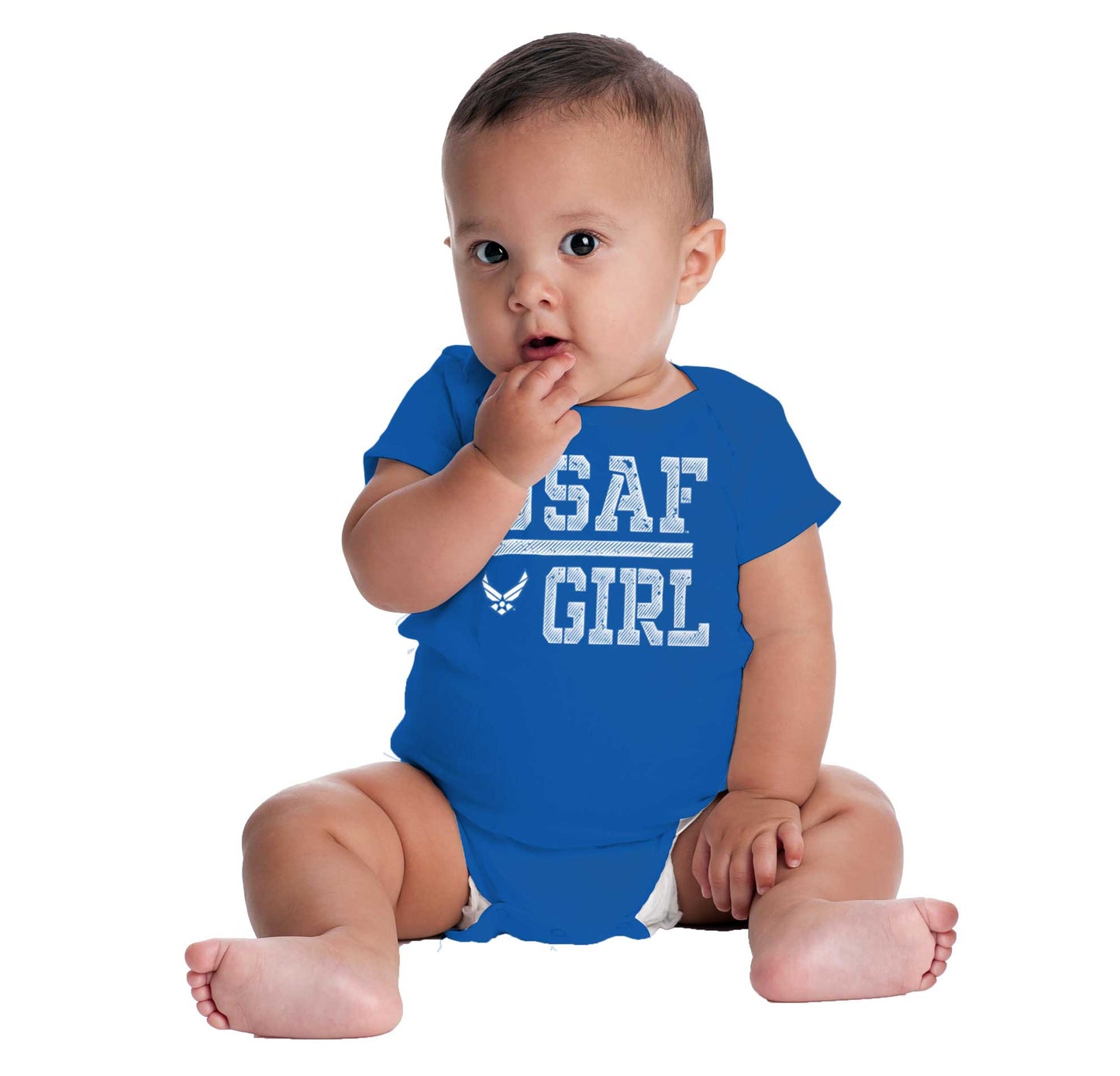 USAF Girl Romper Bodysuit-Direct To Garment Print-Brisco Apparel
