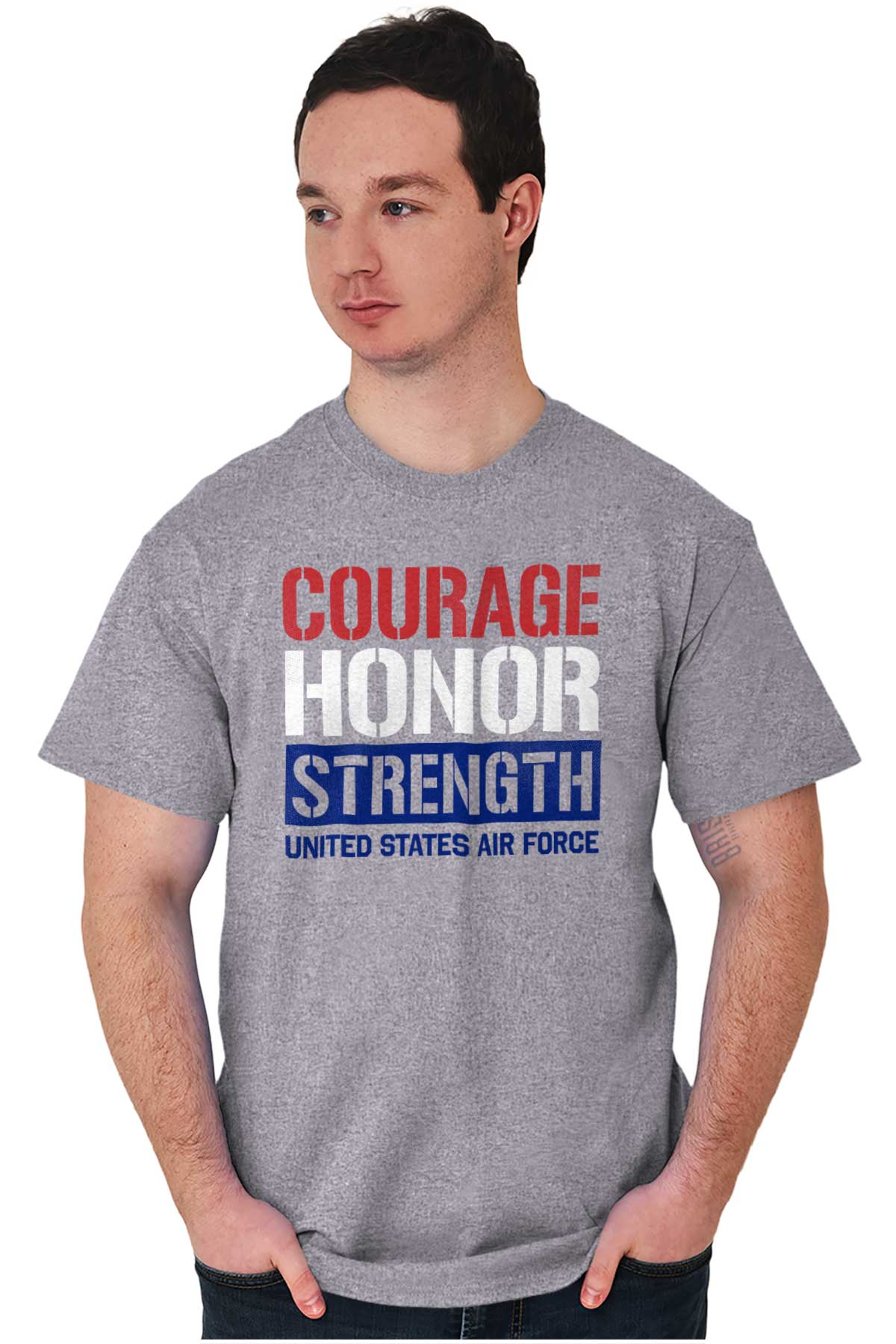 Courage Honor Strength T Shirt-Direct To Garment Print-Brisco Apparel