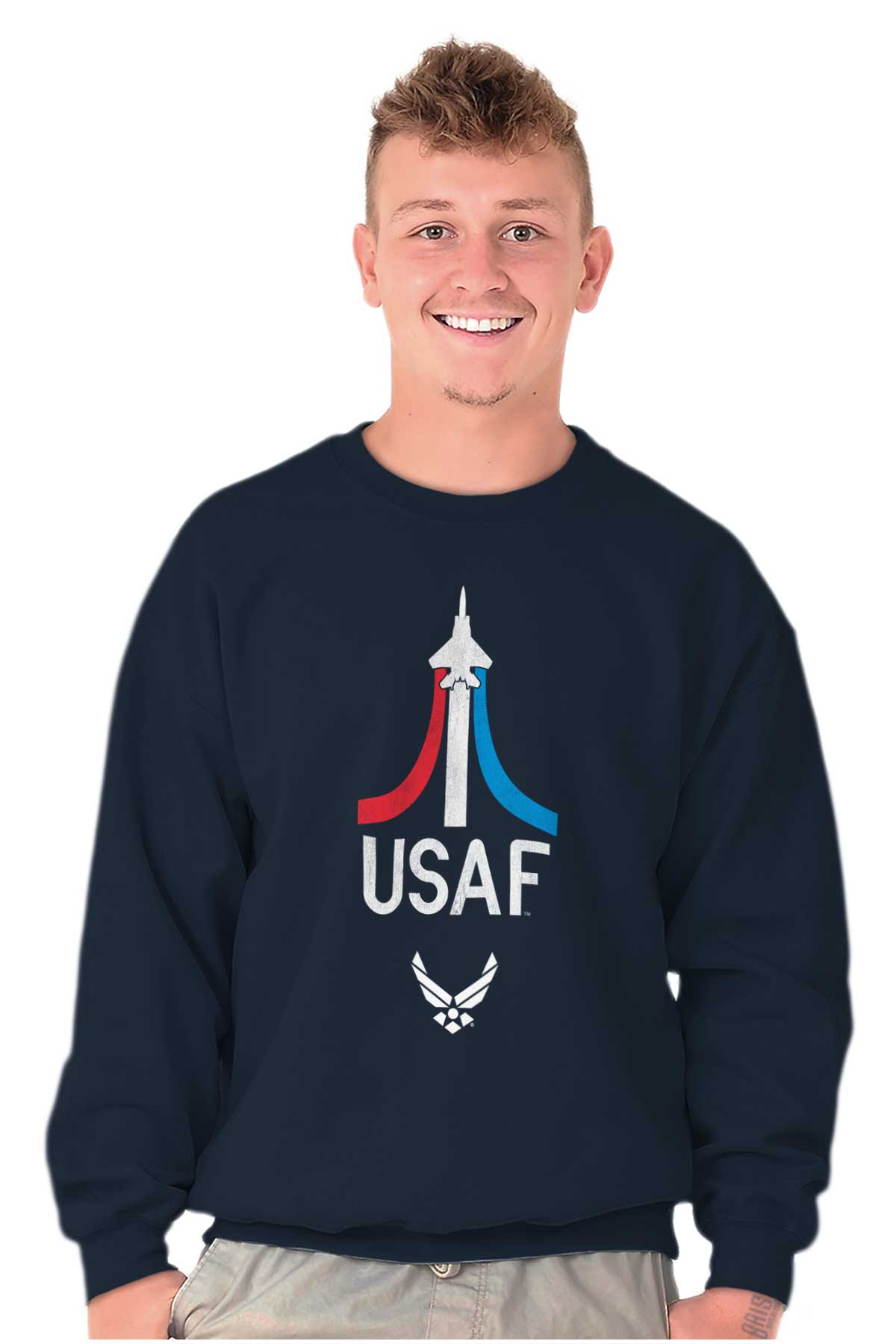USAF Airmen Crewneck Sweatshirt-Direct To Garment Print-Brisco Apparel