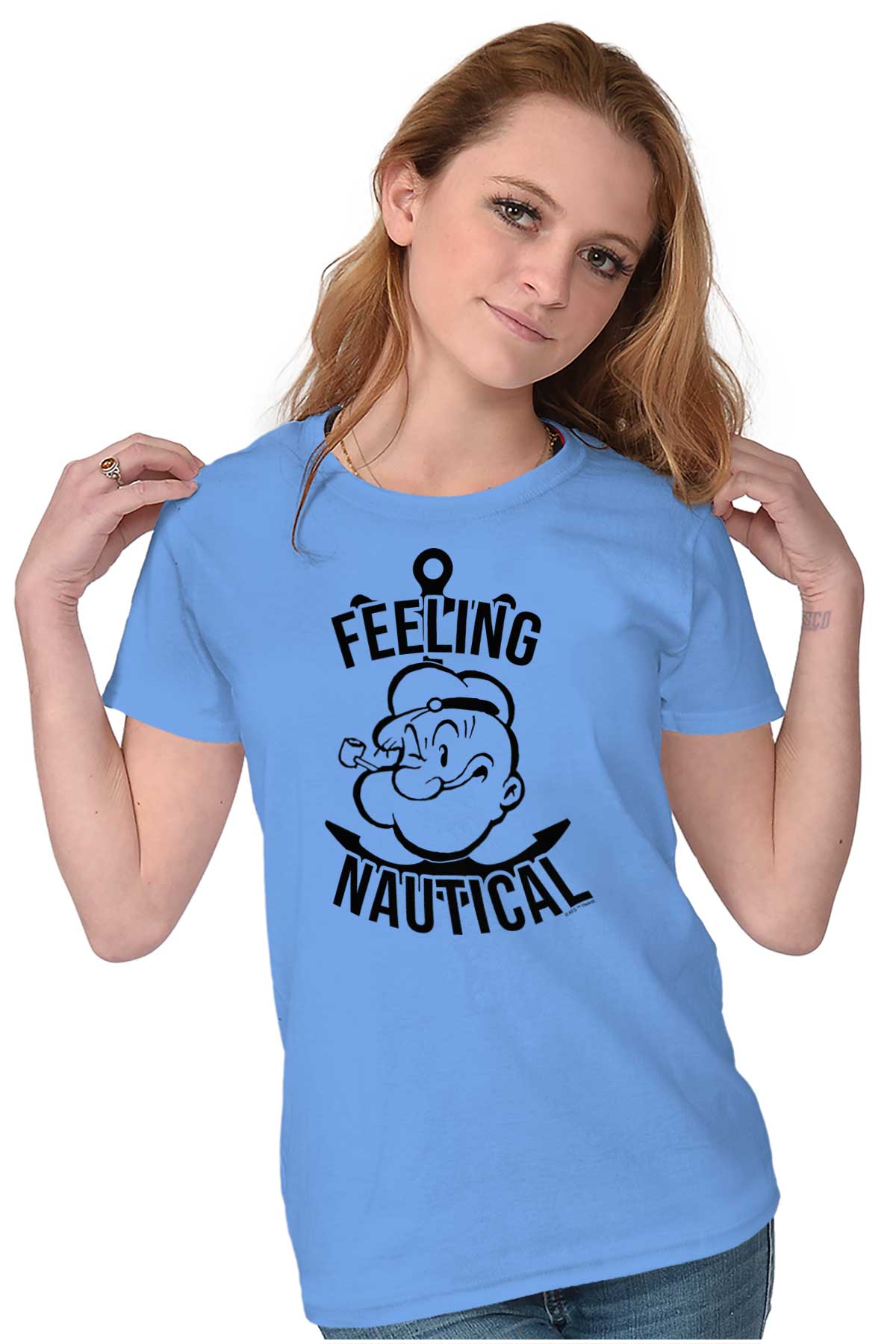 Feeling Nautical Ladies T Shirt-Direct To Garment Print-Brisco Apparel