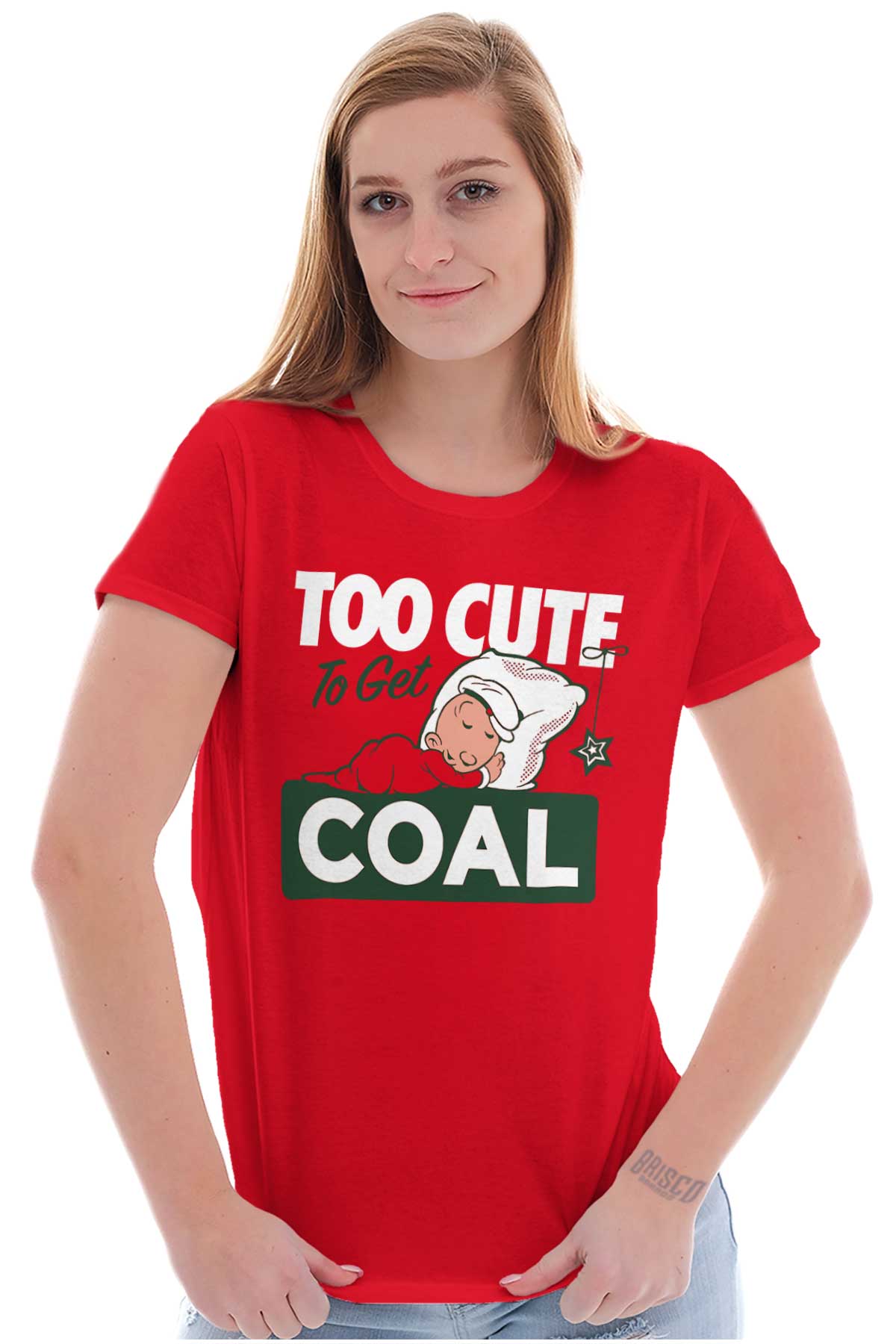 Swee'Pea Too Cute Ladies T Shirt-Direct To Garment Print-Brisco Apparel