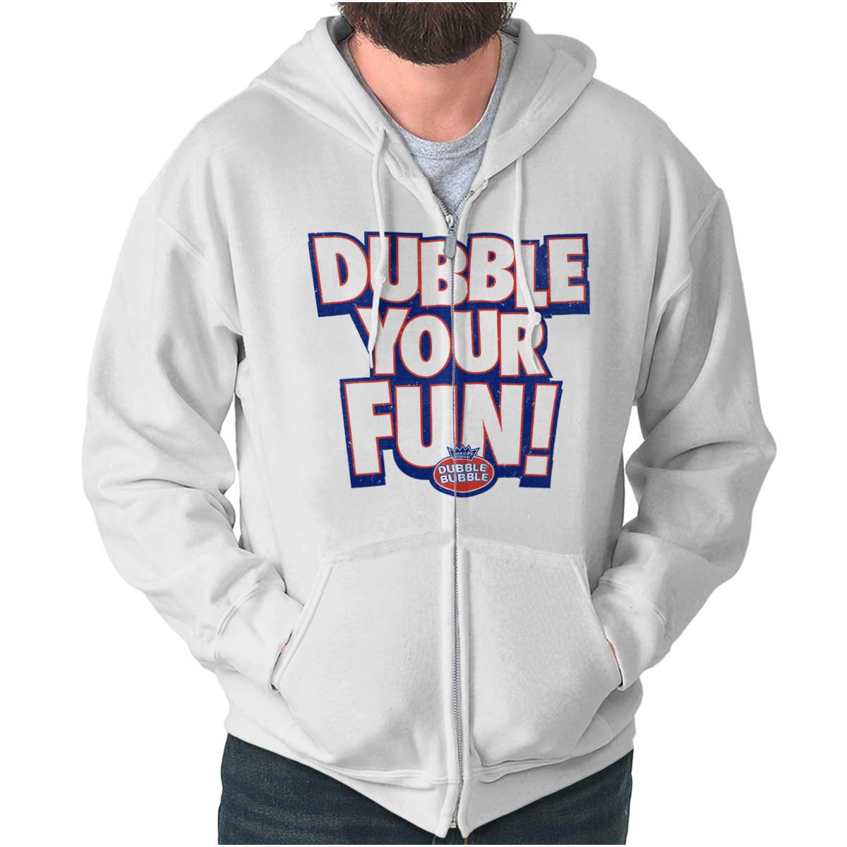 Dubble Your Fun Zip Hoodie-Direct To Garment Print-Brisco Apparel