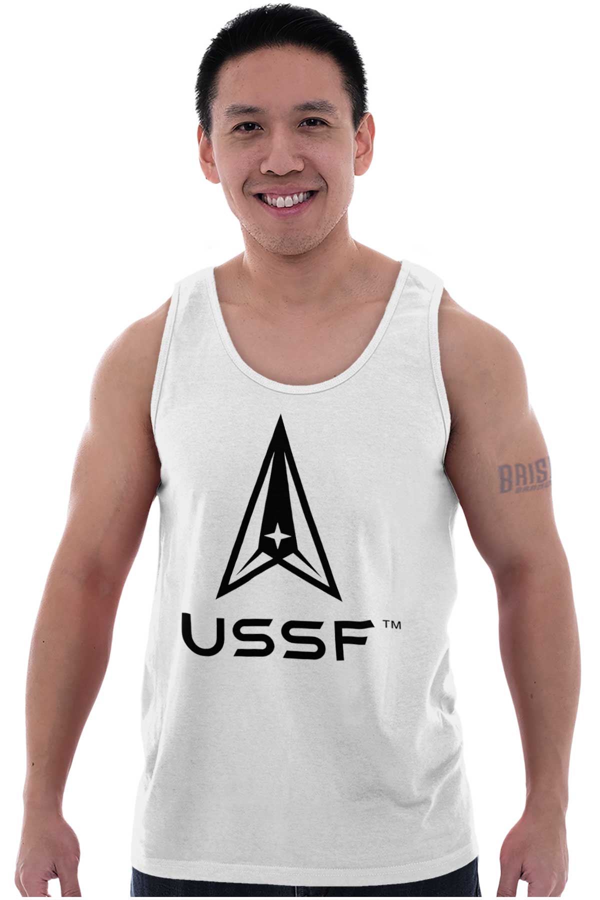 Military USSF Tank Top-Direct To Garment Print-Brisco Apparel