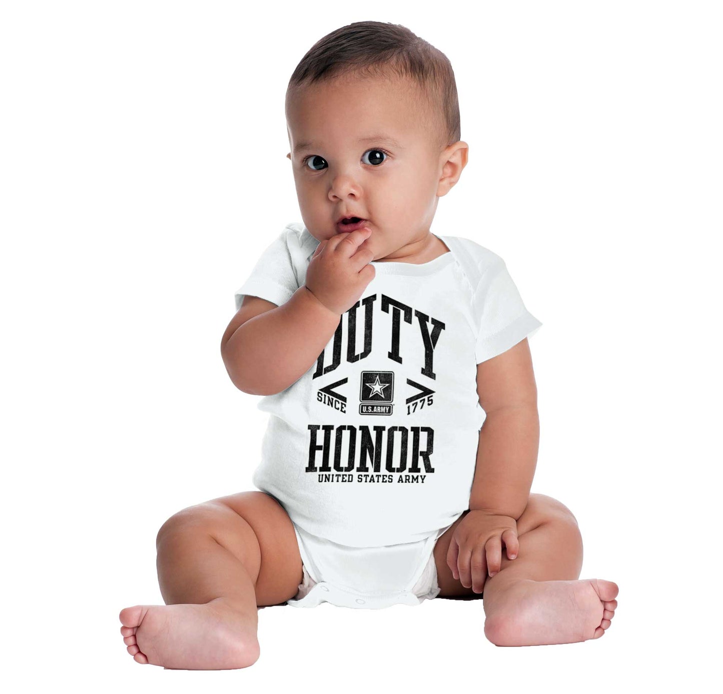 Duty Honor Army Romper Bodysuit-Direct To Garment Print-Brisco Apparel