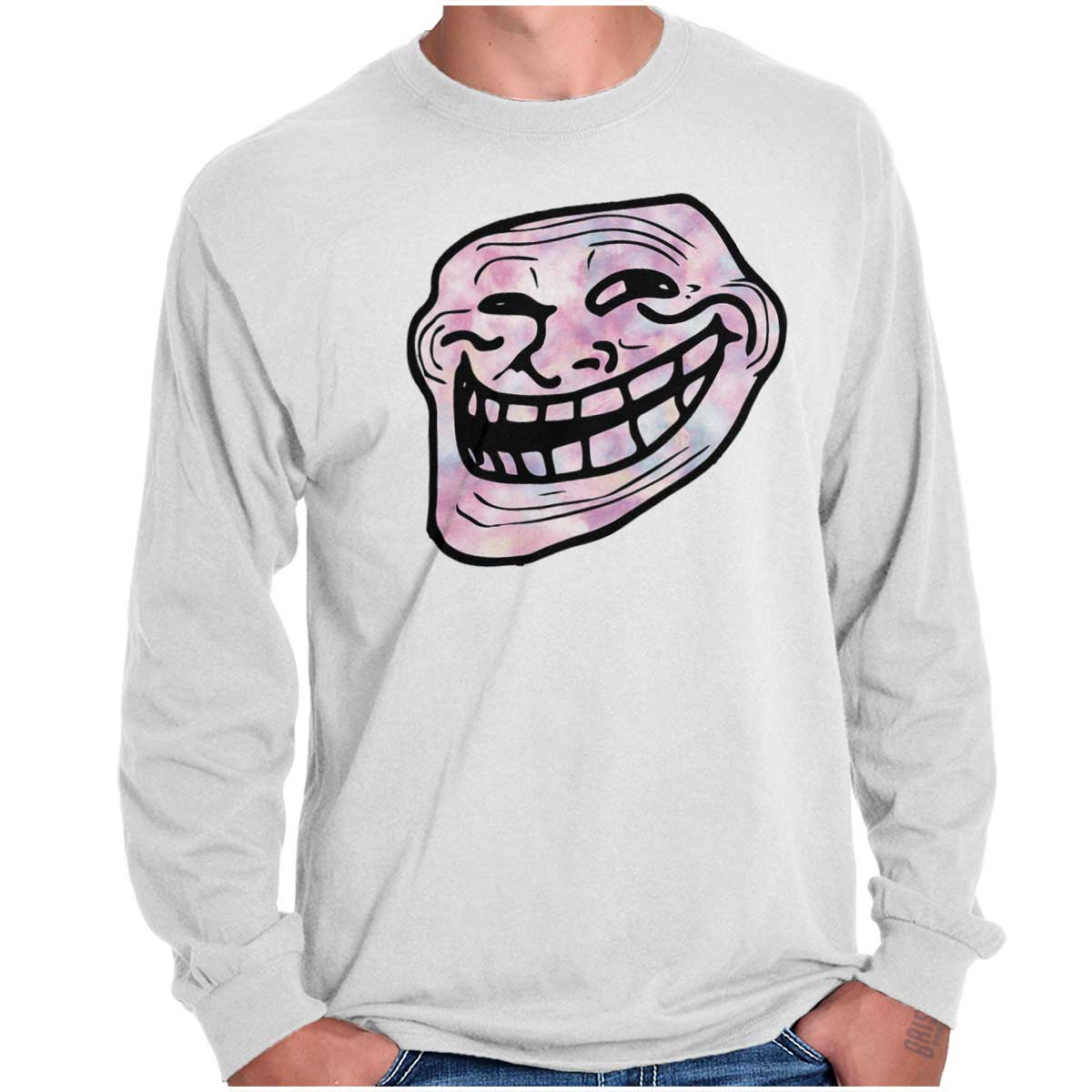  Troll Face Meme Funny Dank Meme Troll Face Long Sleeve T-Shirt  : Clothing, Shoes & Jewelry