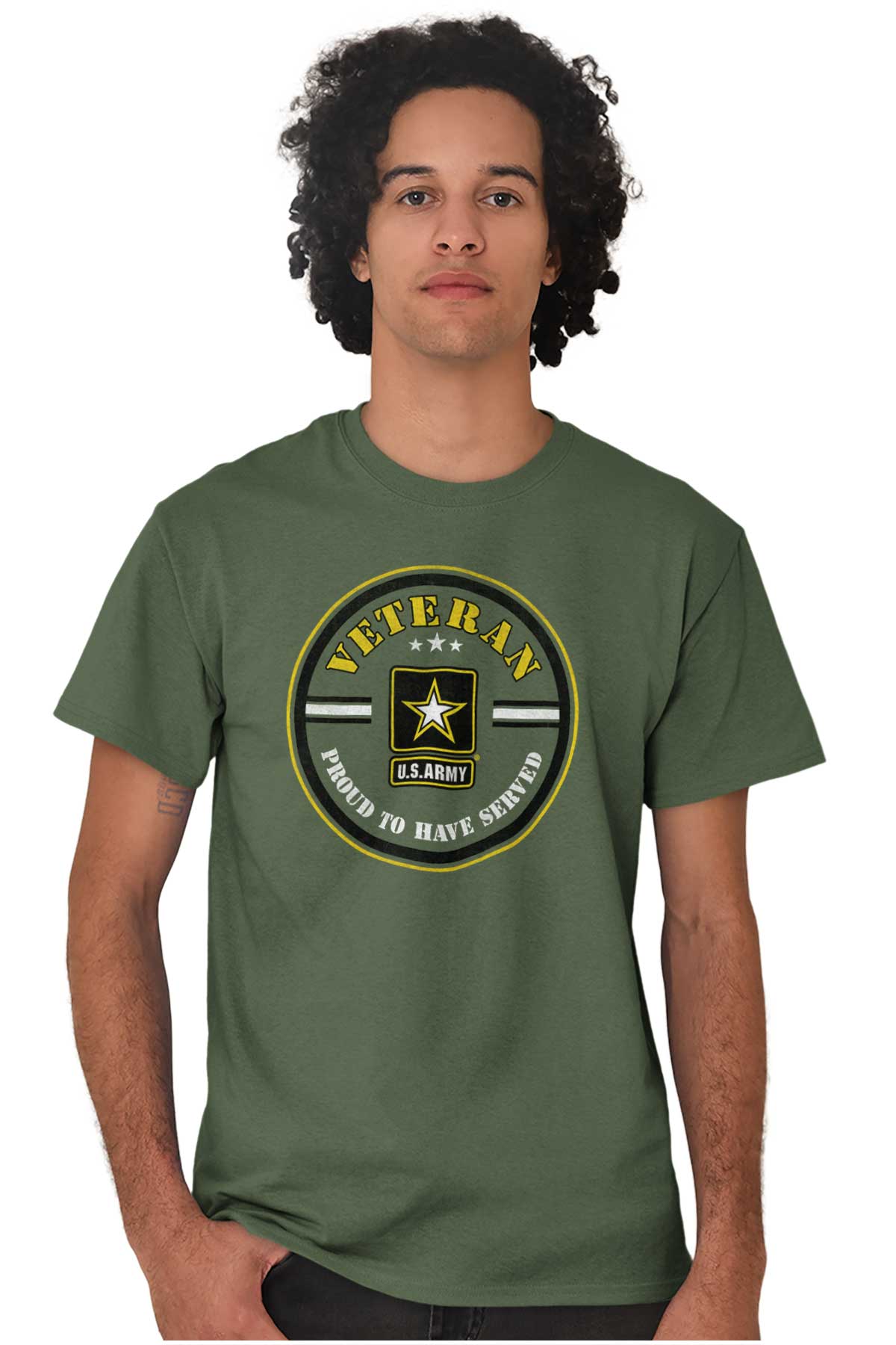 Army Veteran T Shirt-Direct To Garment Print-Brisco Apparel
