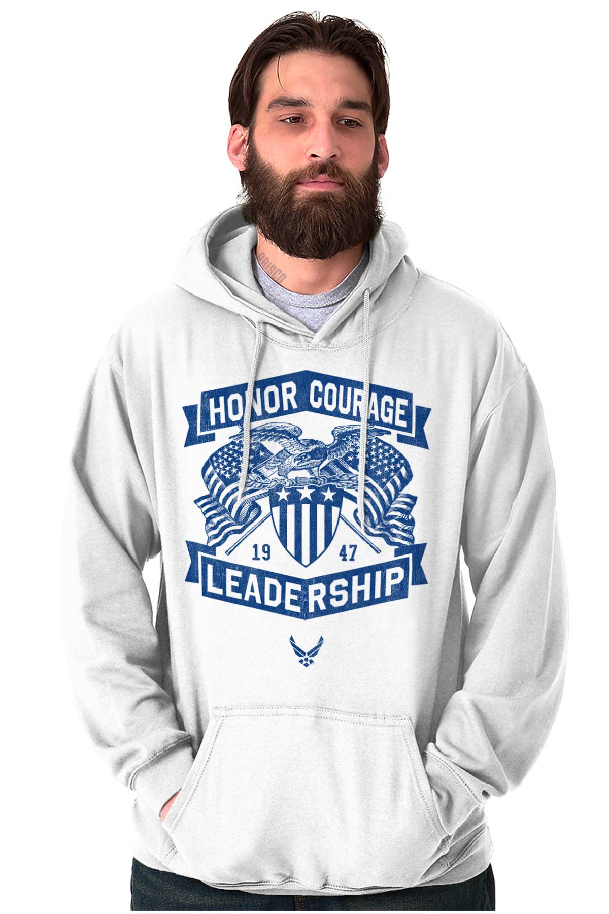 Leadership Honor Courage Hoodie-Direct To Garment Print-Brisco Apparel