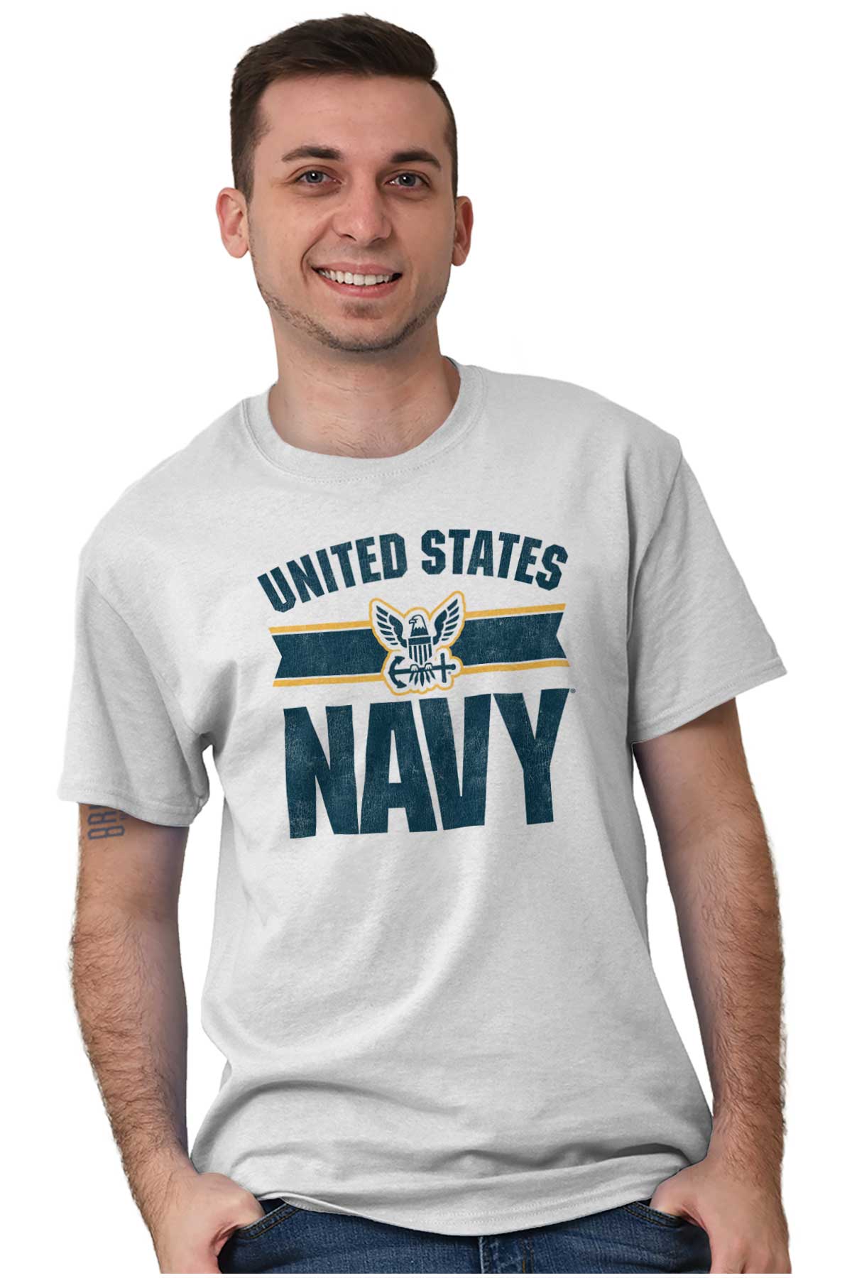 US Navy T Shirt-Direct To Garment Print-Brisco Apparel