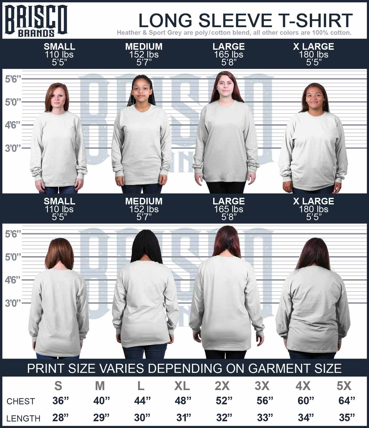 Girl Power Long Sleeve T Shirt-Direct To Garment Print-Brisco Apparel