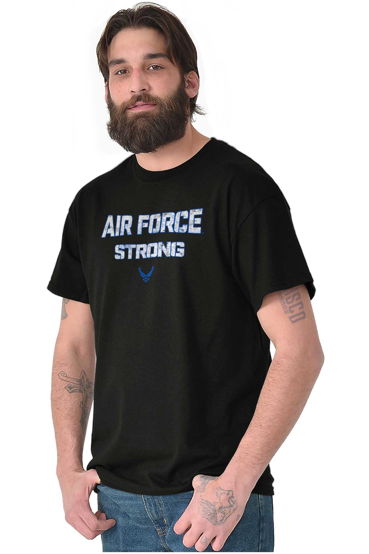 Strong USA Air Force T Shirt-Direct To Garment Print-Brisco Apparel