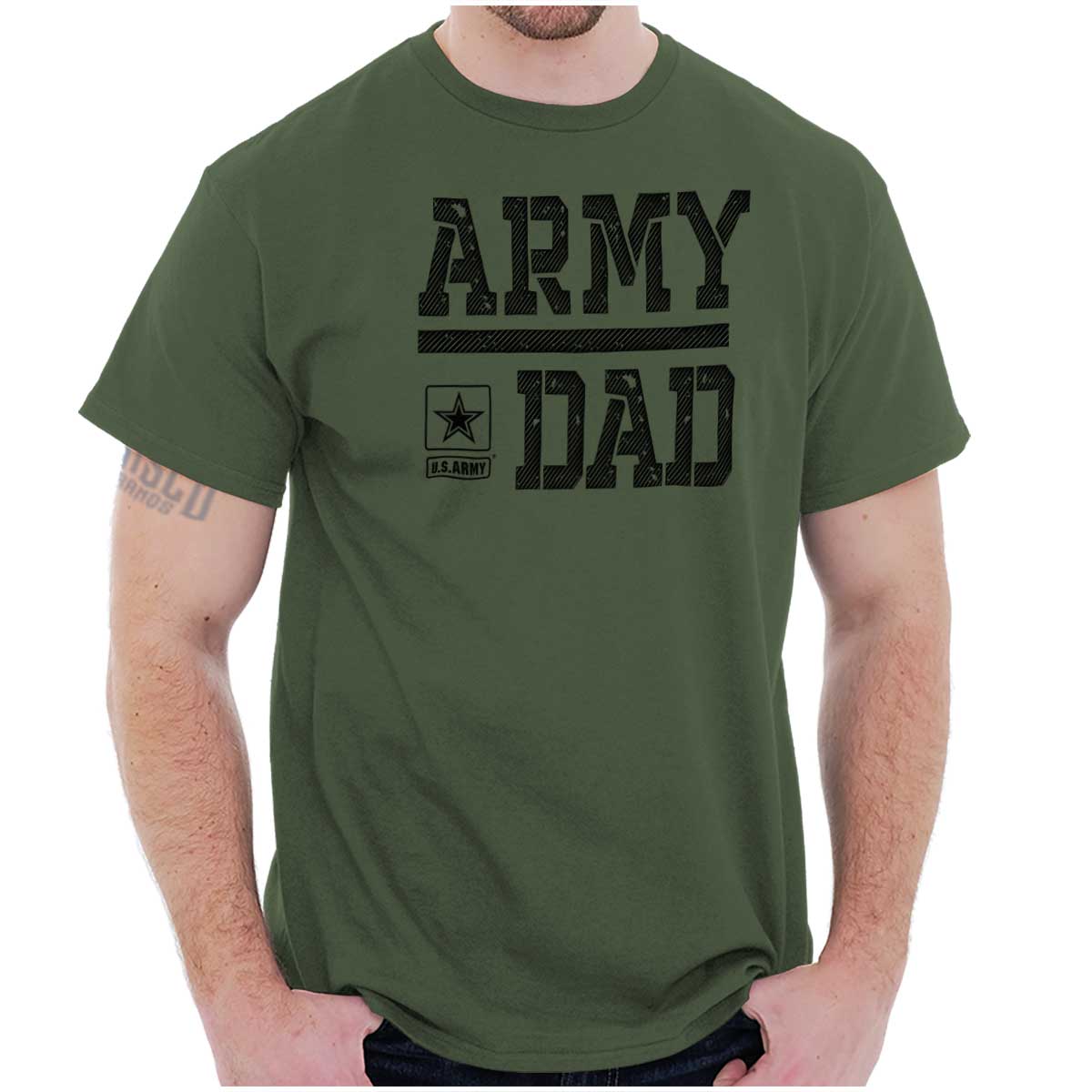Army Dad T Shirt-Direct To Garment Print-Brisco Apparel