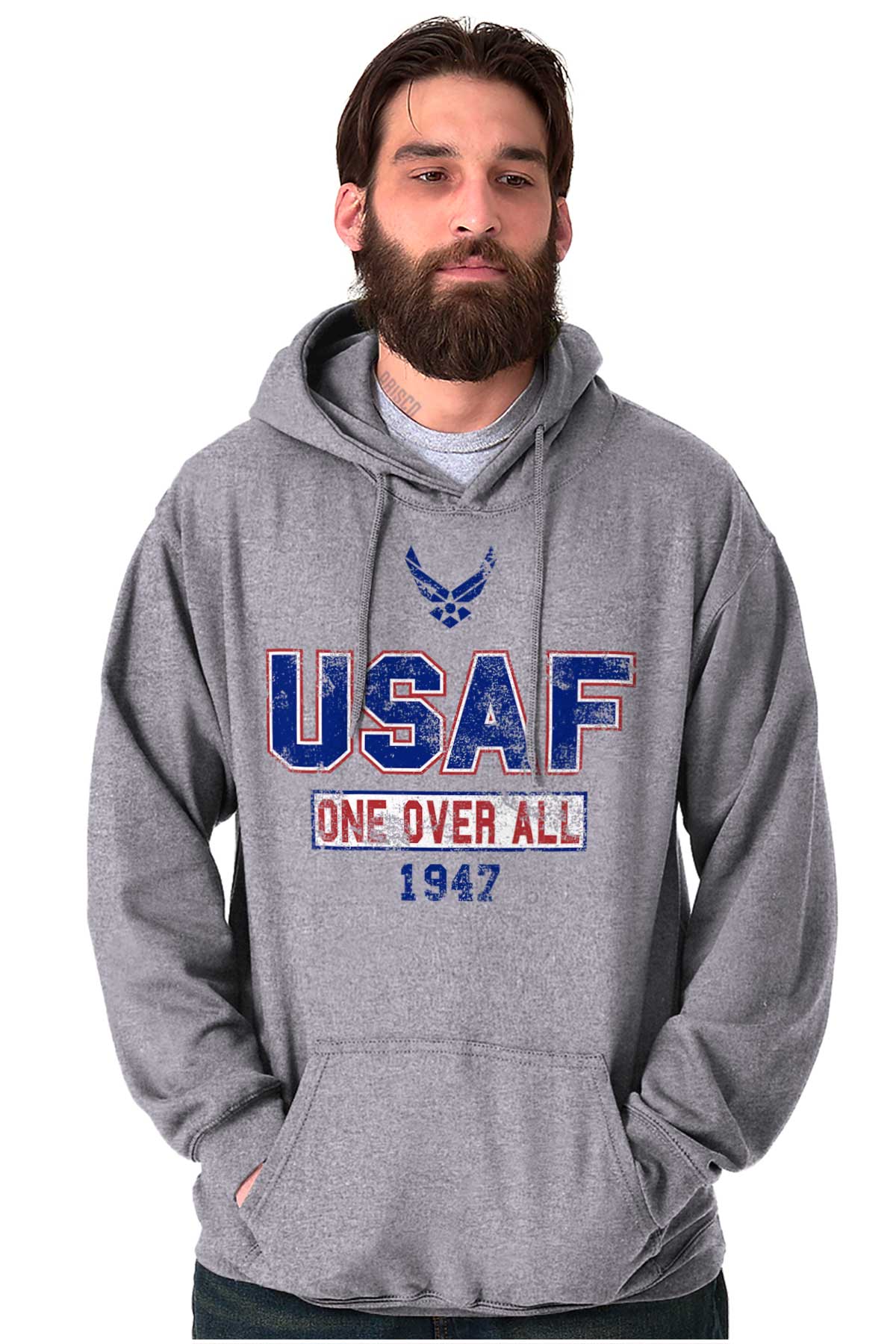 USAF One Over All Hoodie-Direct To Garment Print-Brisco Apparel