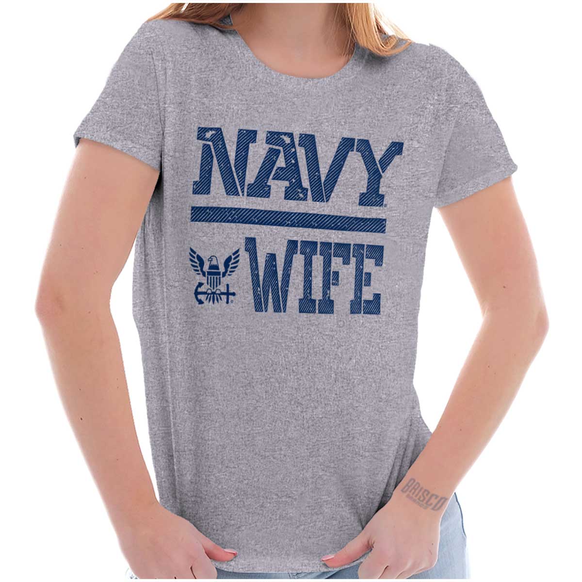 Navy Wife Ladies T Shirt US Navy Officially Licensed Brisco Brands