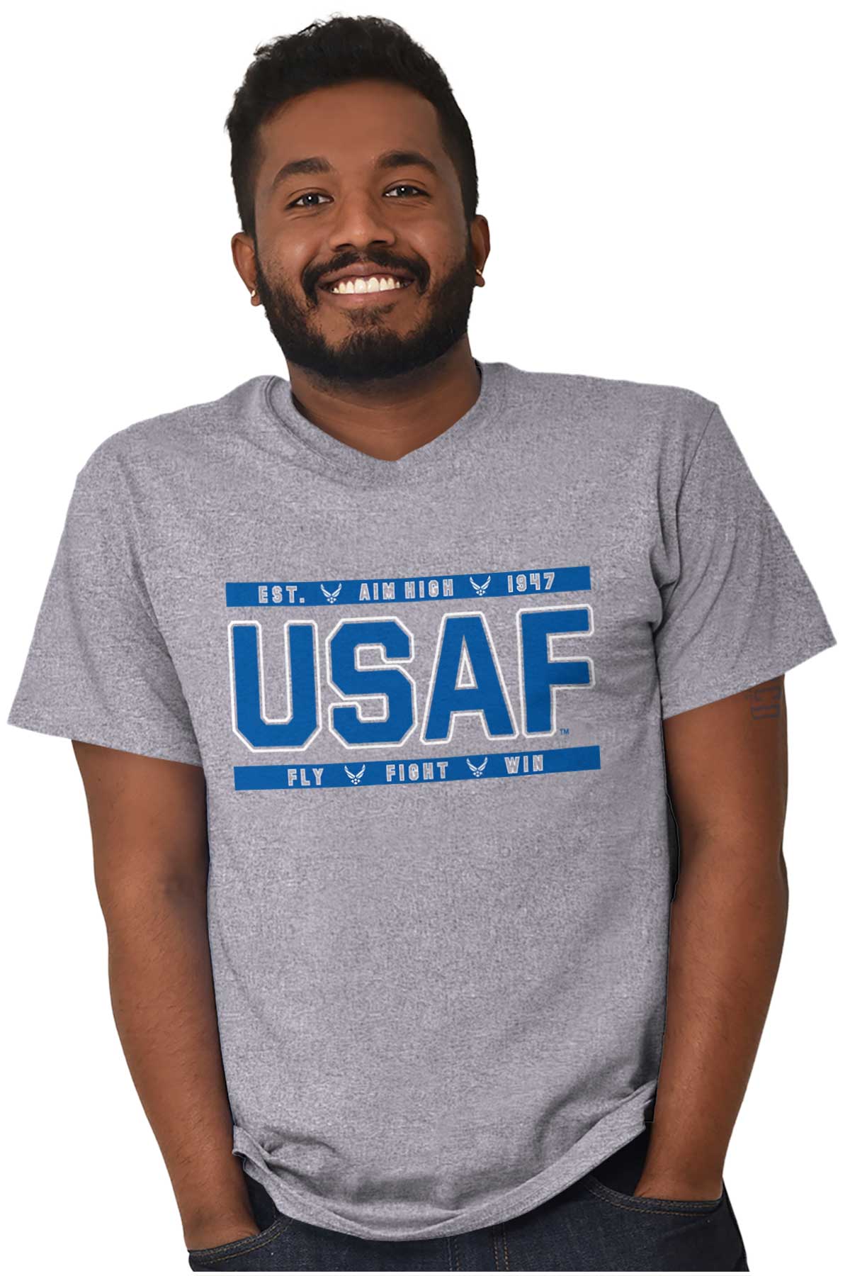 US Air Force Logo T Shirt-Direct To Garment Print-Brisco Apparel