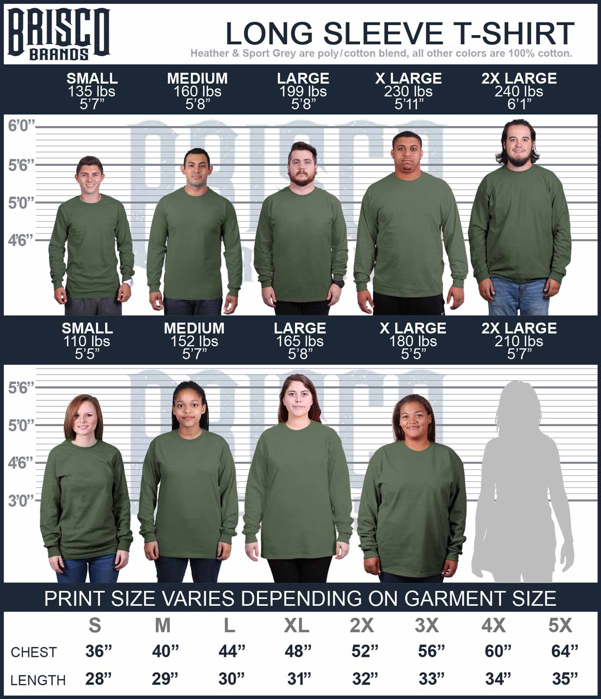 Spinach Motor Oil Long Sleeve T Shirt-Direct To Garment Print-Brisco Apparel