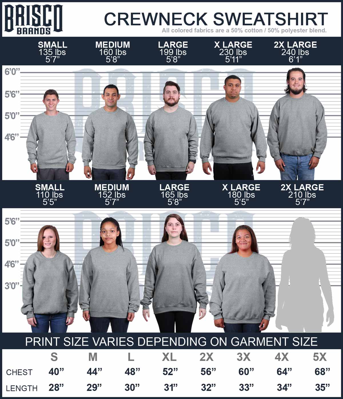 Classic Junior Mints Crewneck Sweatshirt-Direct To Garment Print-Brisco Apparel