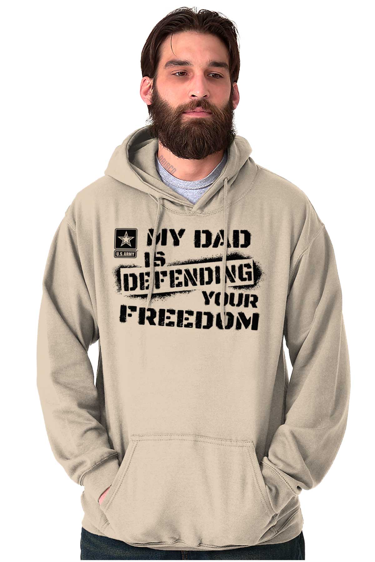Dad Defending Hoodie-Direct To Garment Print-Brisco Apparel