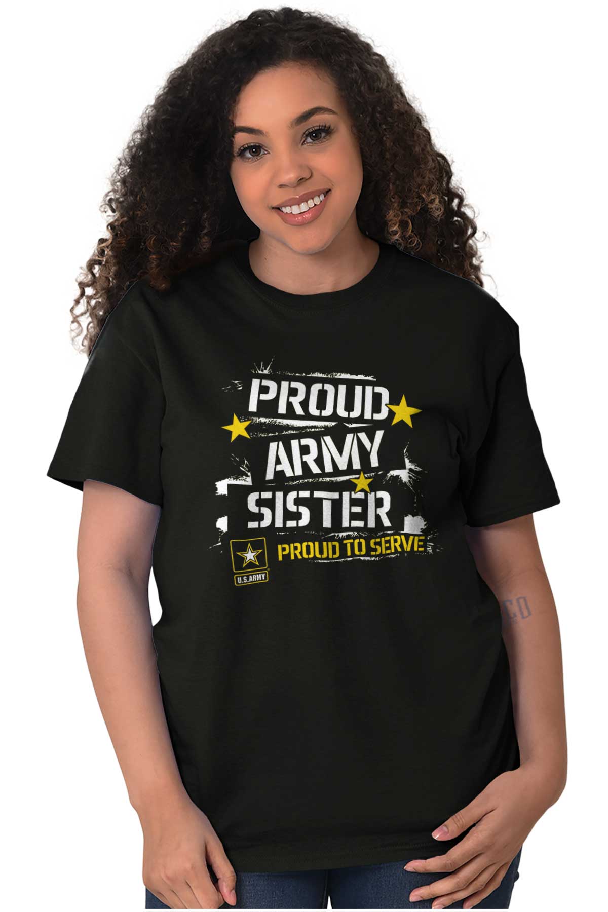 Proud Army Sister T Shirt-Direct To Garment Print-Brisco Apparel