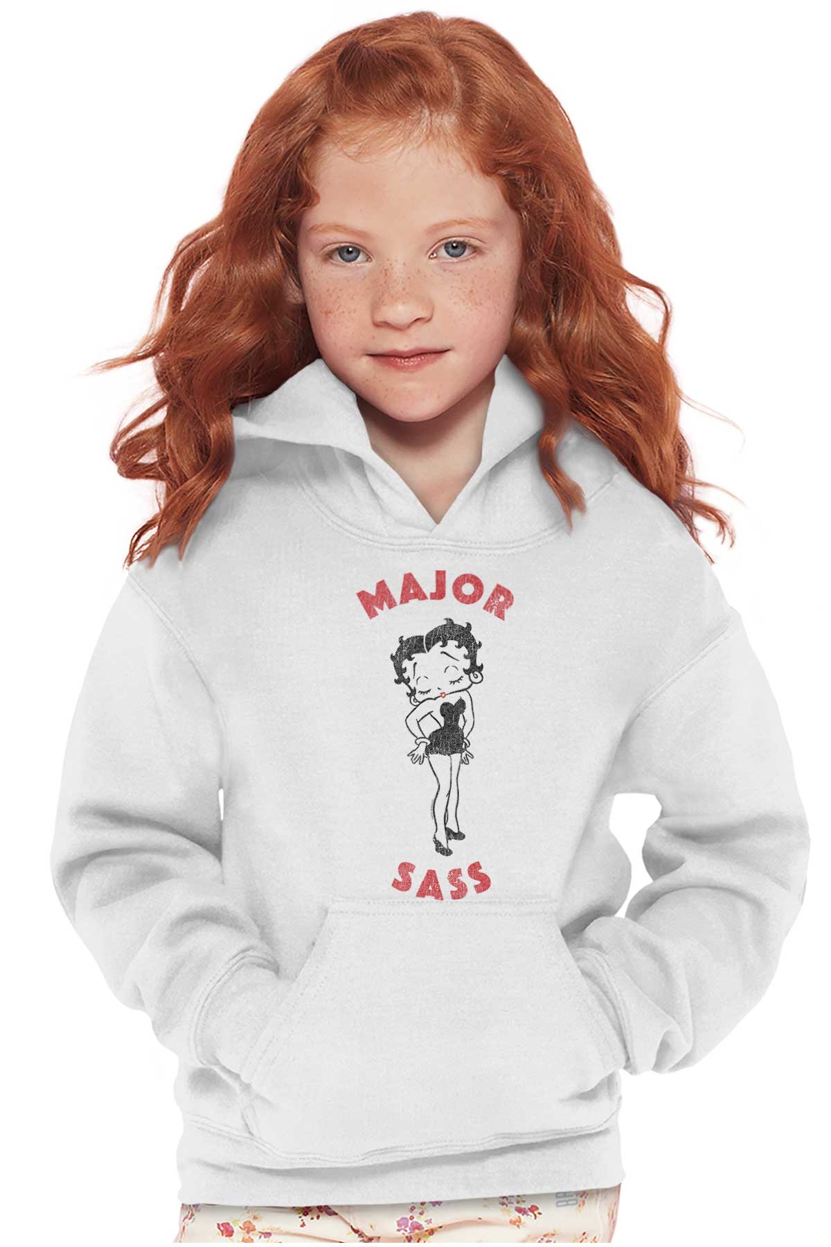 Major Sass Youth Hoodie-Direct To Garment Print-Brisco Apparel