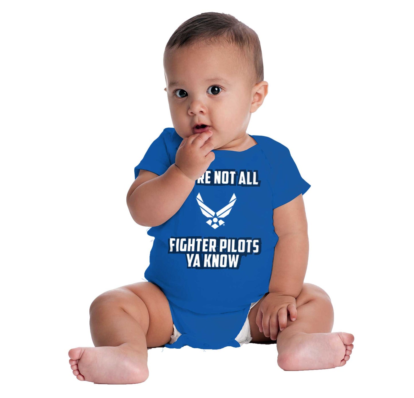 Not All Fighter Pilots Romper Bodysuit-Direct To Garment Print-Brisco Apparel
