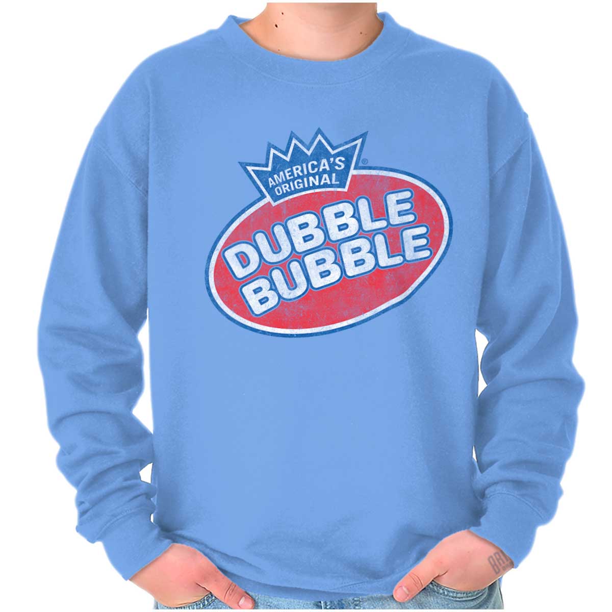 Vintage Gum Crewneck Sweatshirt-Direct To Garment Print-Brisco Apparel