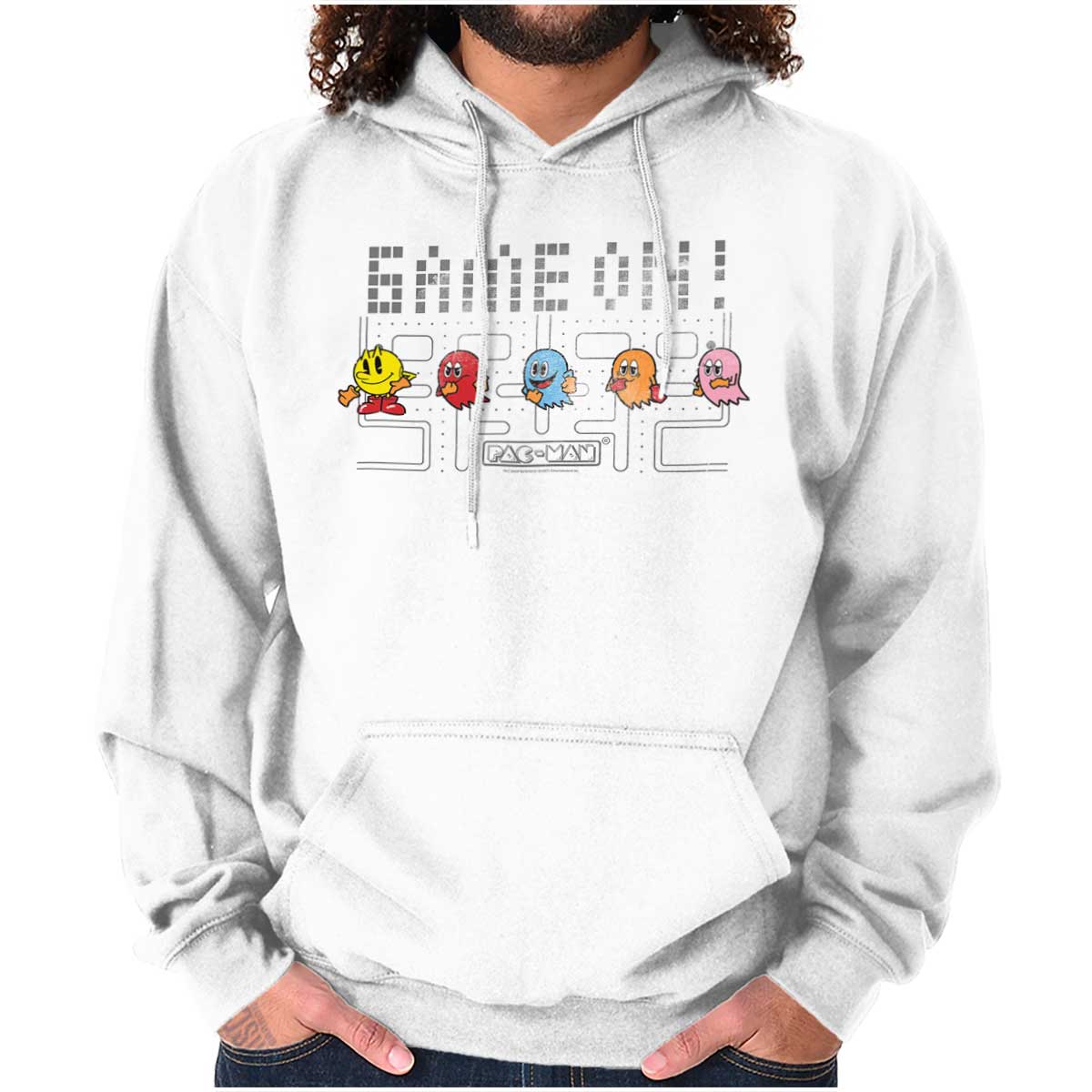 PACMAN Ghosts Game On Hoodie PAC-MAN Officially Licensed, 52% OFF