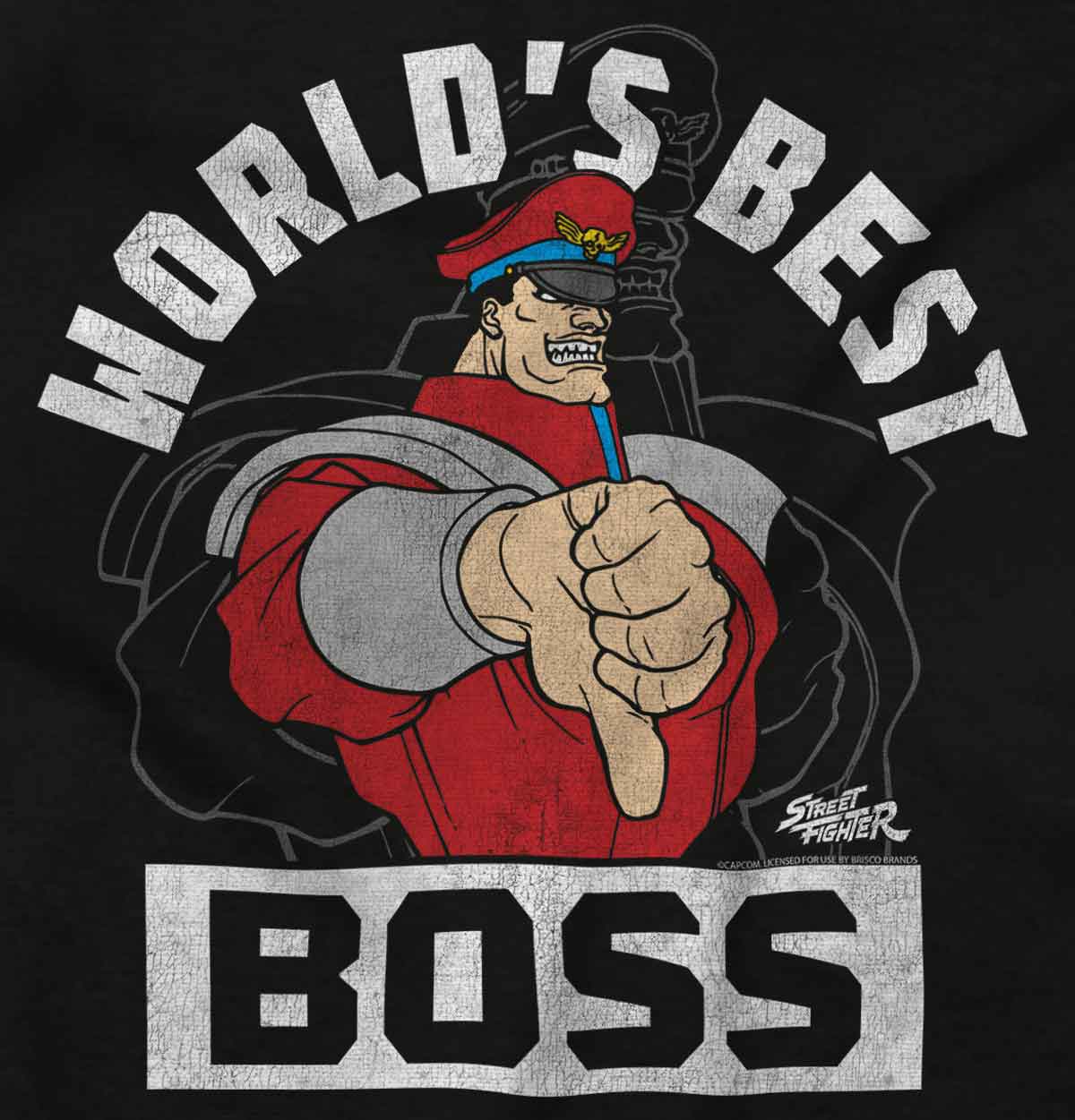 M. Bison Best Boss Long Sleeve T Shirt-Direct To Garment Print-Brisco Apparel