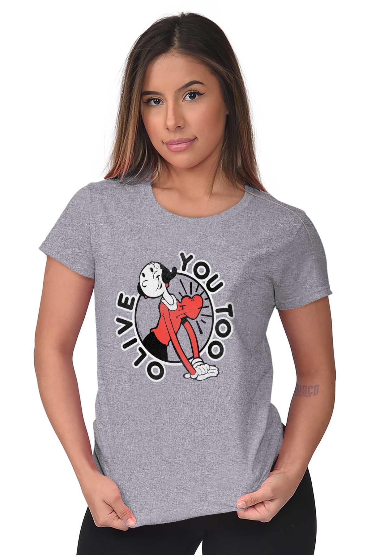 Olive You Too Ladies T Shirt-Direct To Garment Print-Brisco Apparel
