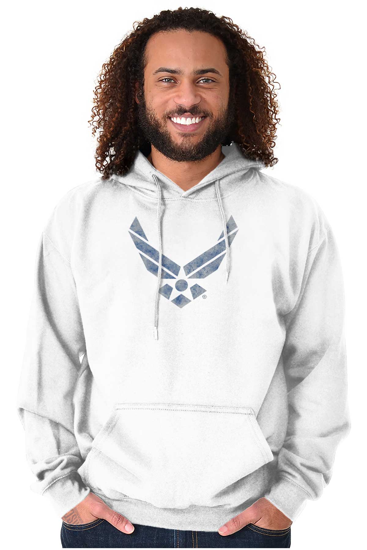 USAF Wing Logo Hoodie-Direct To Garment Print-Brisco Apparel