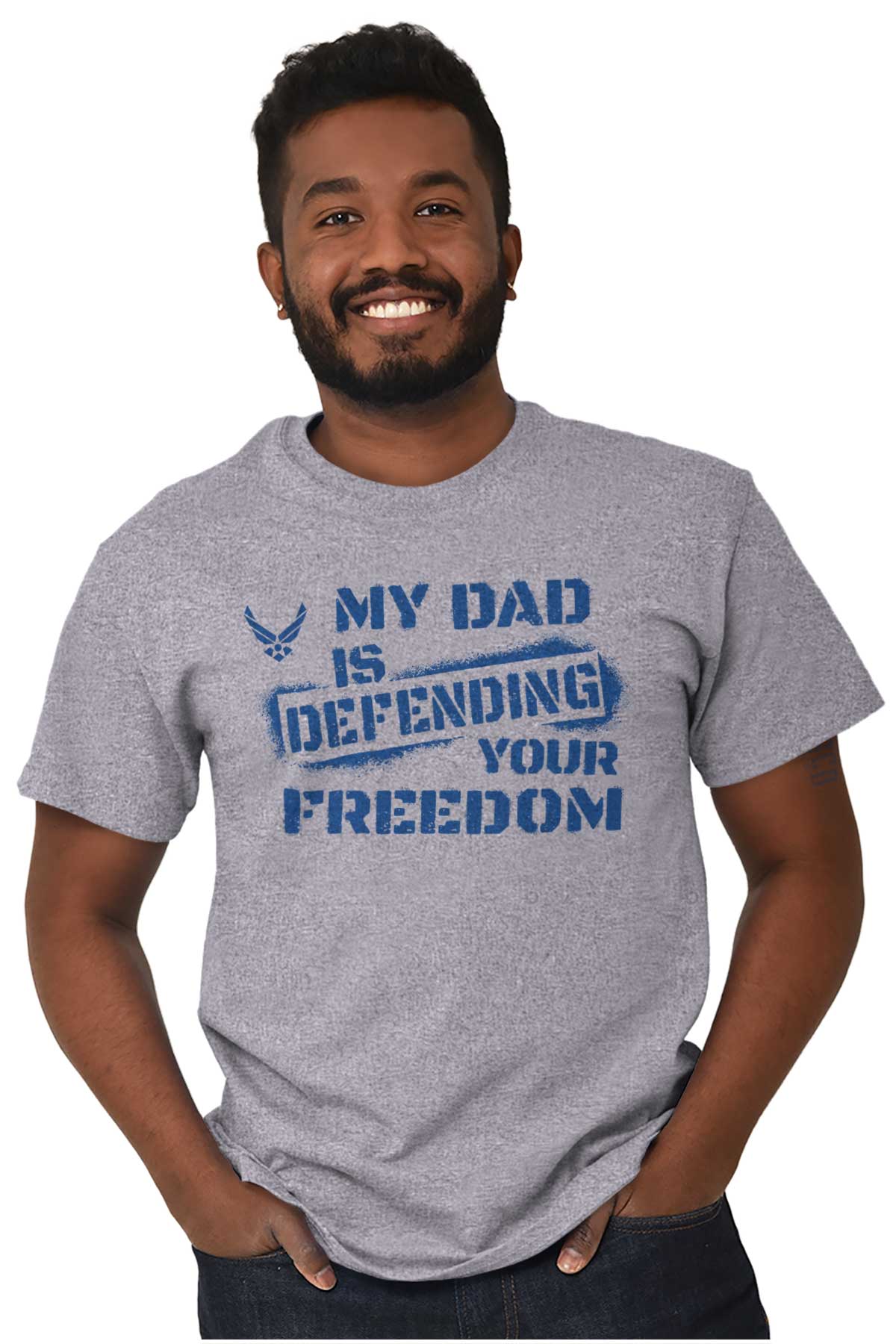 Dad Air Force T Shirt-Direct To Garment Print-Brisco Apparel