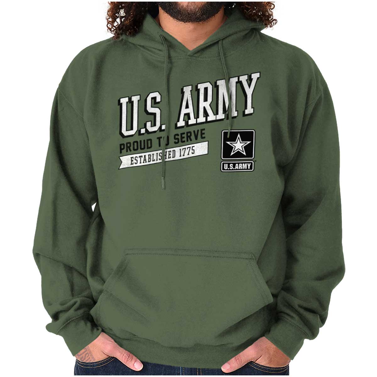 Proud to Serve Army Hoodie US Army Officially Licensed Brisco Brands