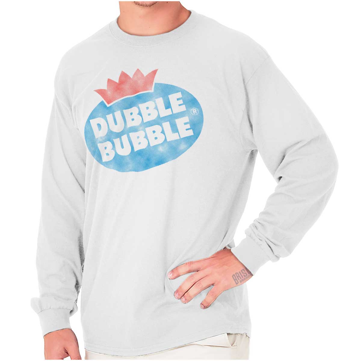Vintage Dubble Long Sleeve T Shirt-Direct To Garment Print-Brisco Apparel