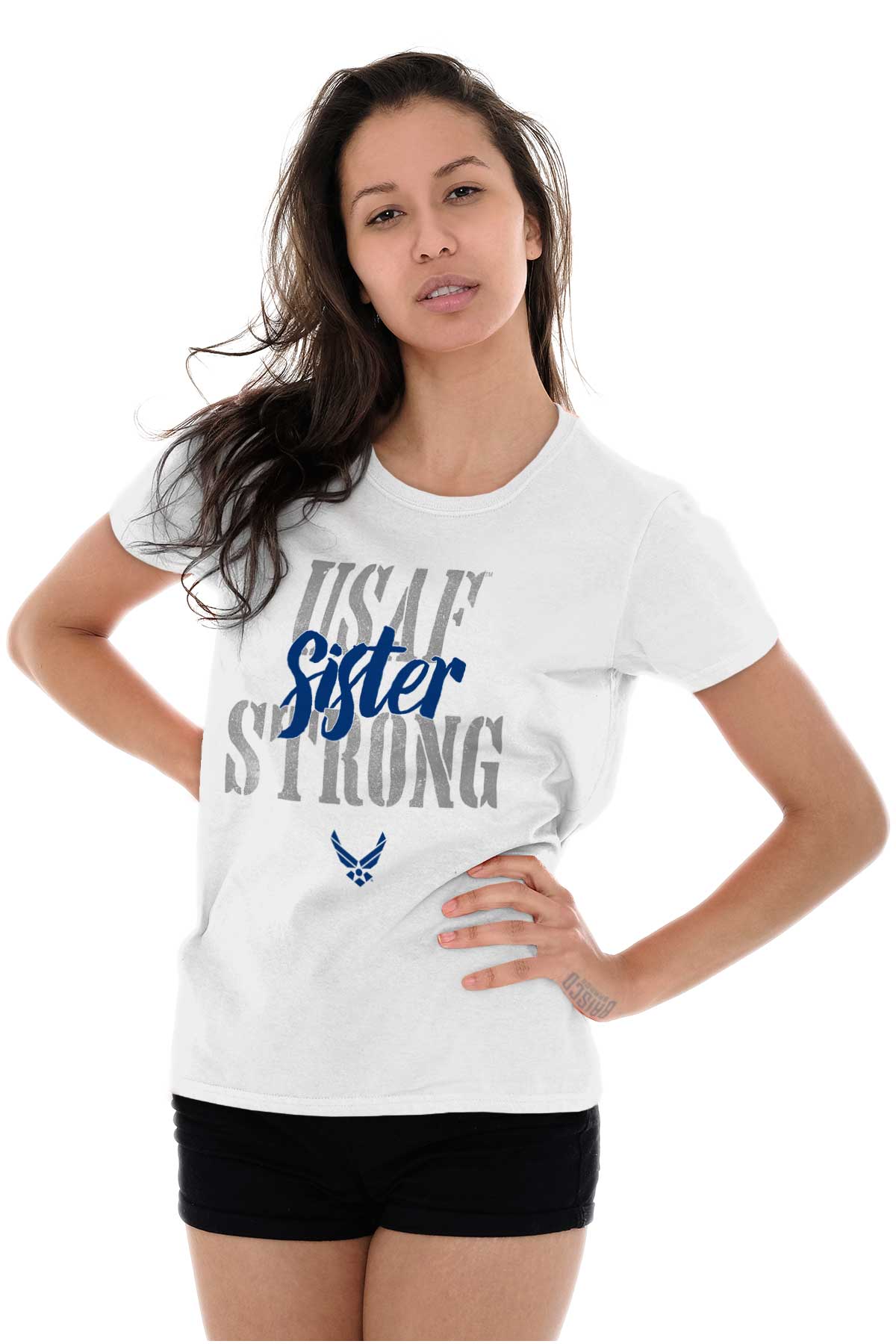 Sister Strong Ladies T Shirt-Direct To Garment Print-Brisco Apparel