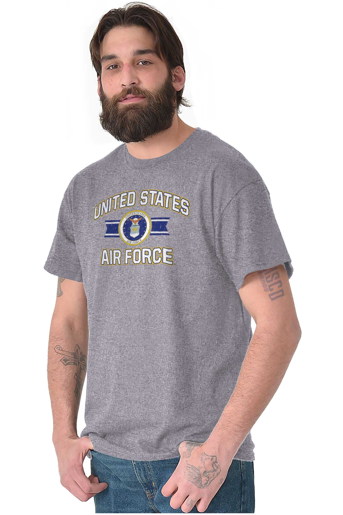 USAF Crest T Shirt-Direct To Garment Print-Brisco Apparel