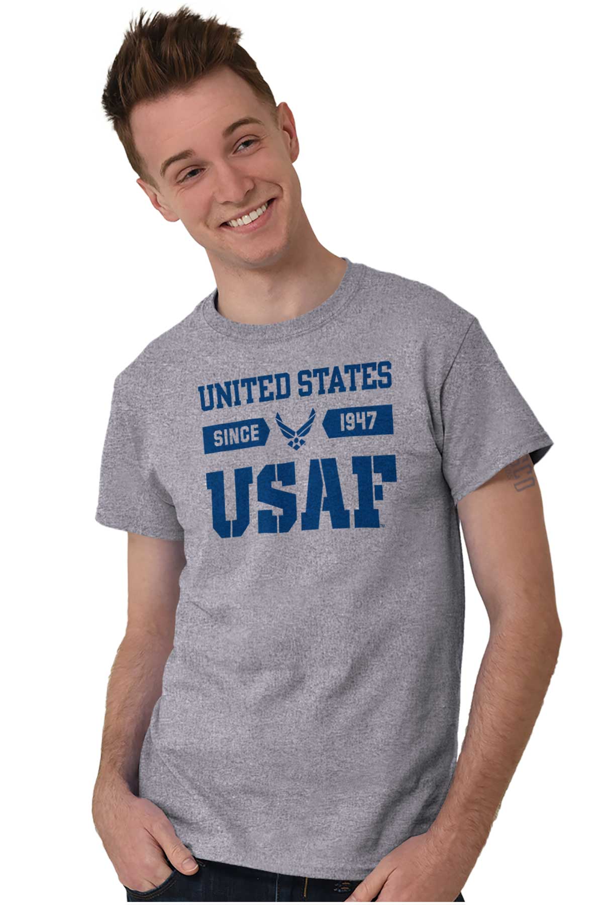 USAF United States T Shirt-Direct To Garment Print-Brisco Apparel
