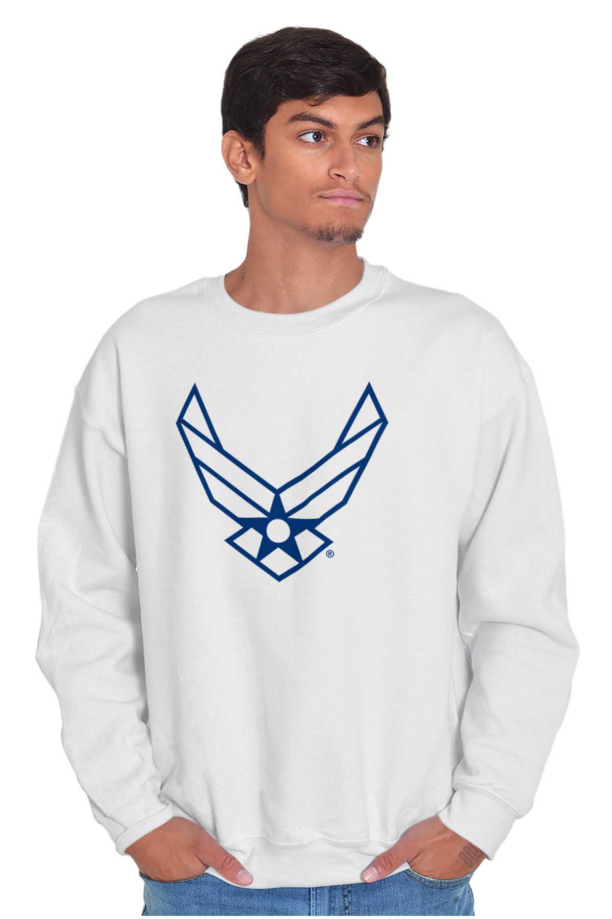 USAF Symbol Crewneck Sweatshirt-Direct To Garment Print-Brisco Apparel