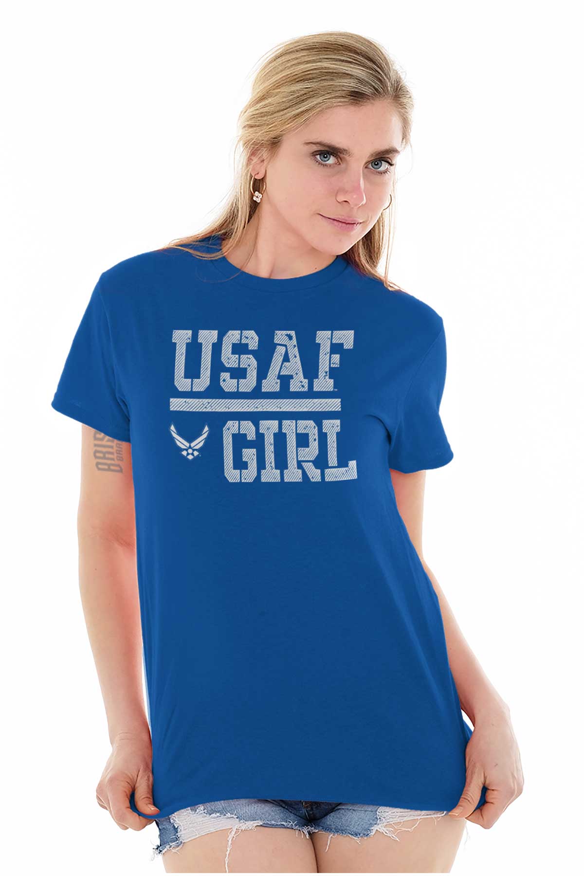 USAF Girl T Shirt-Direct To Garment Print-Brisco Apparel