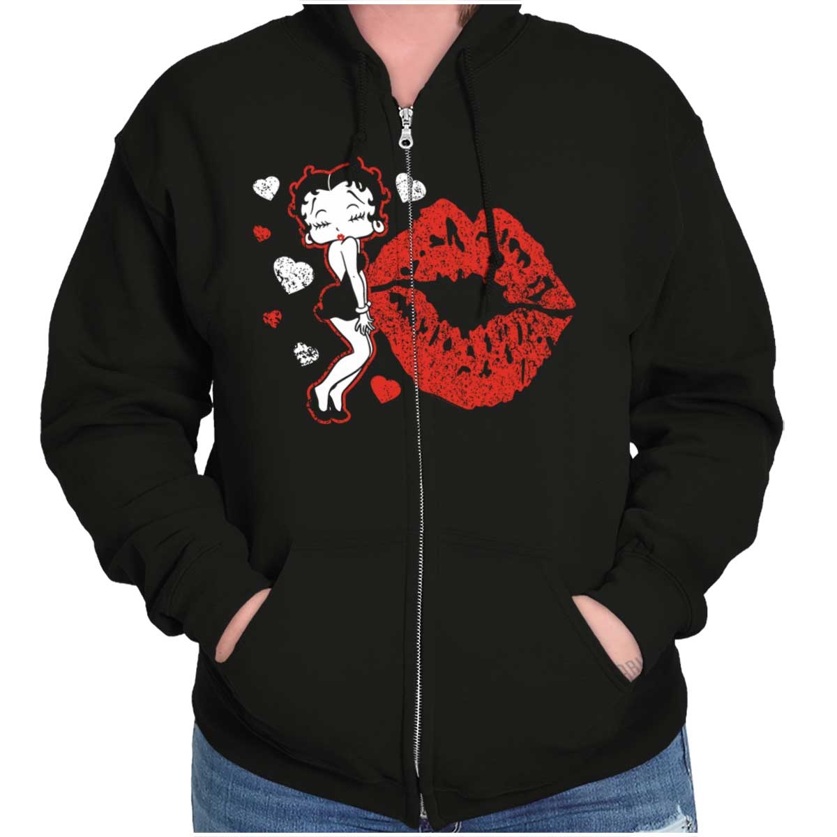 Betty boop zip up hot sale hoodie