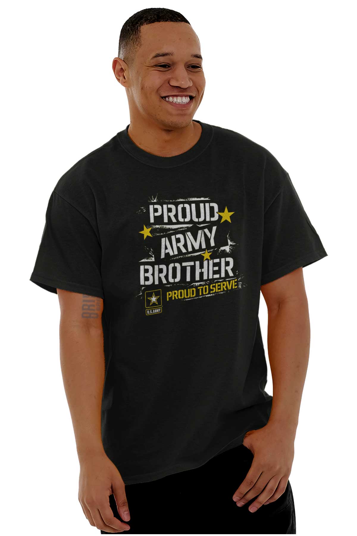 Proud Army Brother T Shirt-Direct To Garment Print-Brisco Apparel