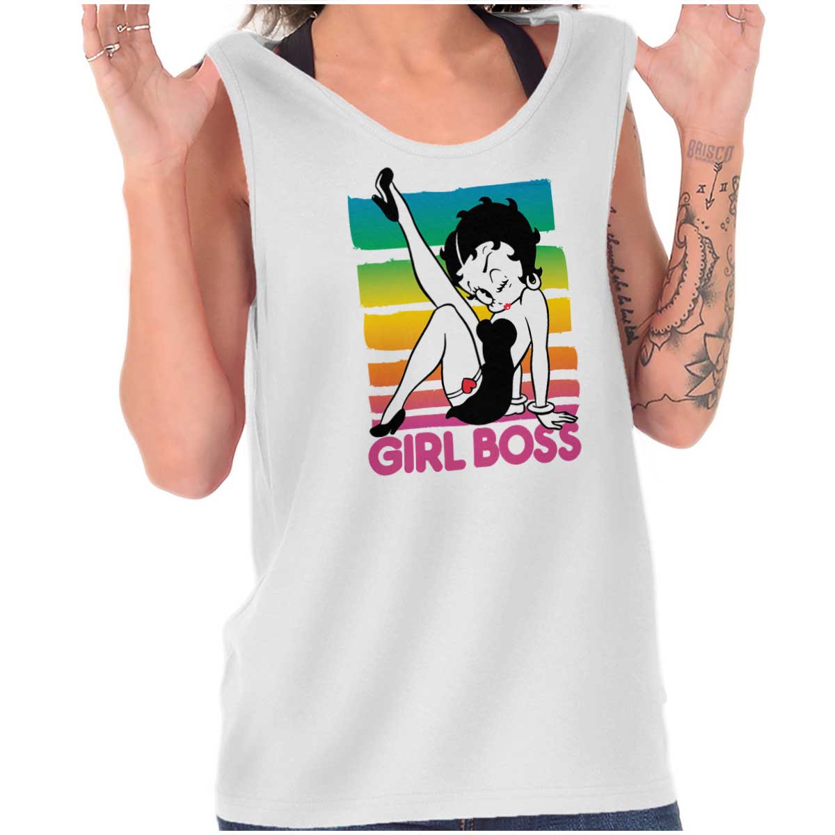 Girl Boss Tank Top-Direct To Garment Print-Brisco Apparel