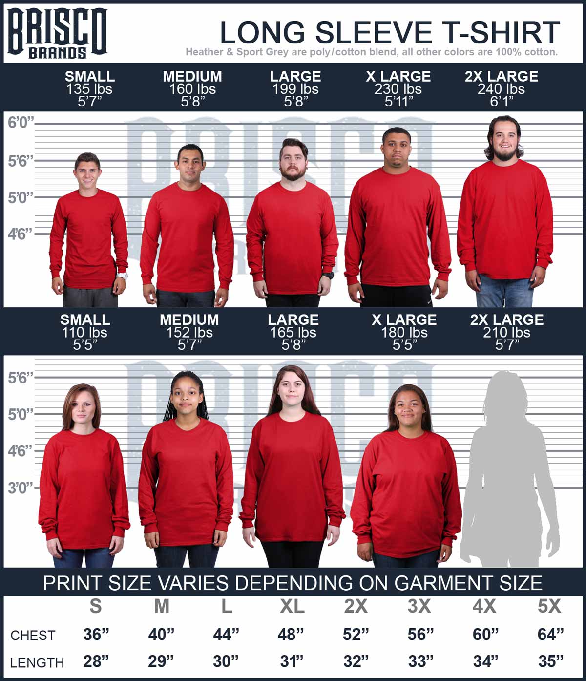 Power Up Long Sleeve T Shirt-Direct To Garment Print-Brisco Apparel