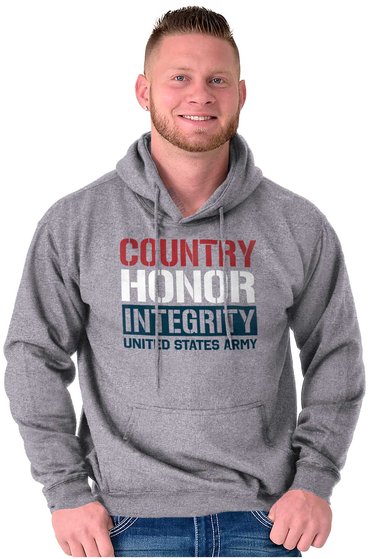 USA Army Country Hoodie-Direct To Garment Print-Brisco Apparel